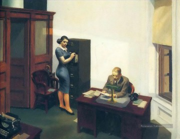 bureau de nuit Edward Hopper Peinture à l'huile
